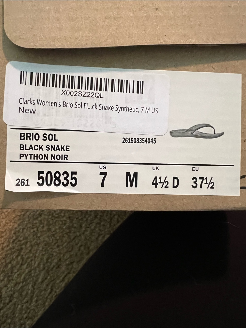 Clarks Brio Sol Flip-Flop ~ 7 - Picture 5 of 7